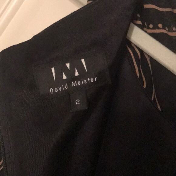 Vintage David Meister black lined dress size 2 - Picture 9 of 9